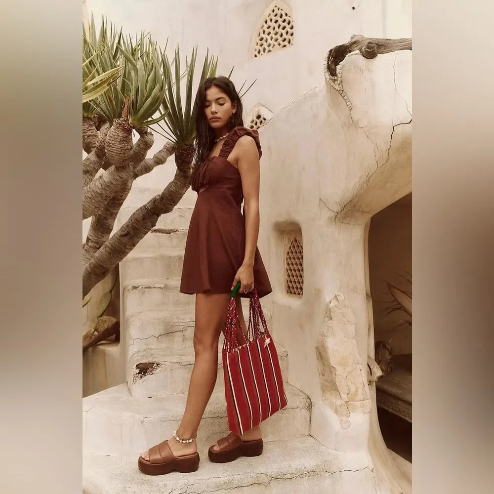 Free People Bom Bom Island Mini Dress NWT